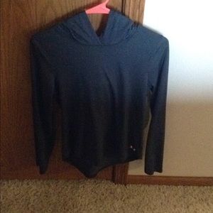 Under armour gray light pullover with hood